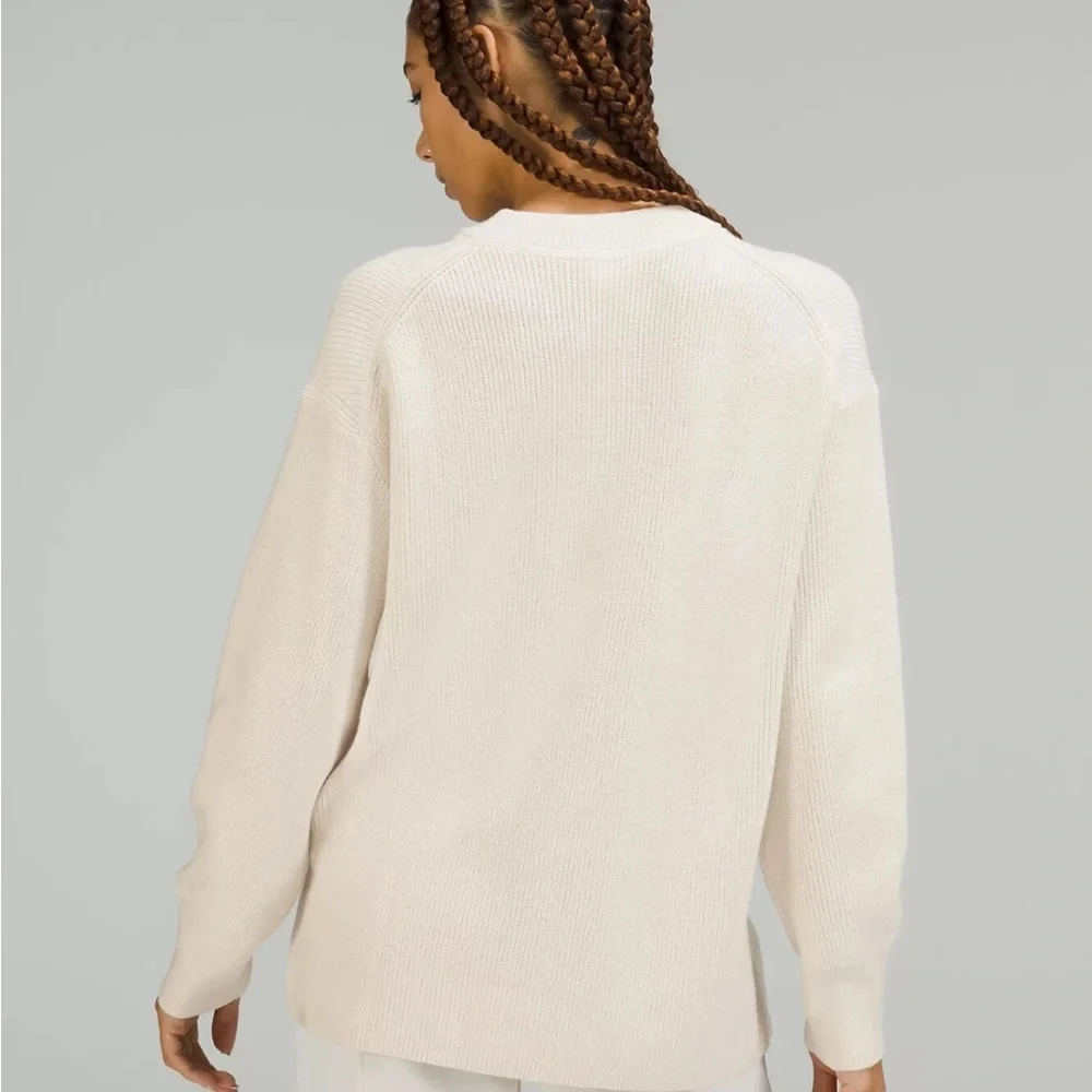 Lululemon Merino Wool Blend Ribbed Crewneck Sweater Size 8
